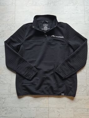 L.L. Bean Airlight Knit Snap Pullover Sweater Women's Size S Black NEW!!